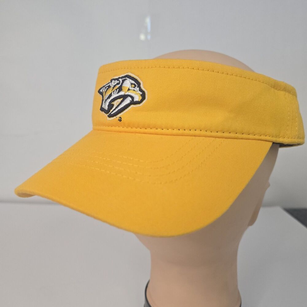 Nashville Predators Bridgestone Yellow Golf Visor Adjustable Hat Cap Men NHL